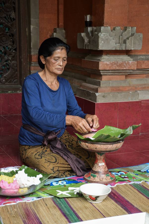 Daily offerings · Ubud, Bali
